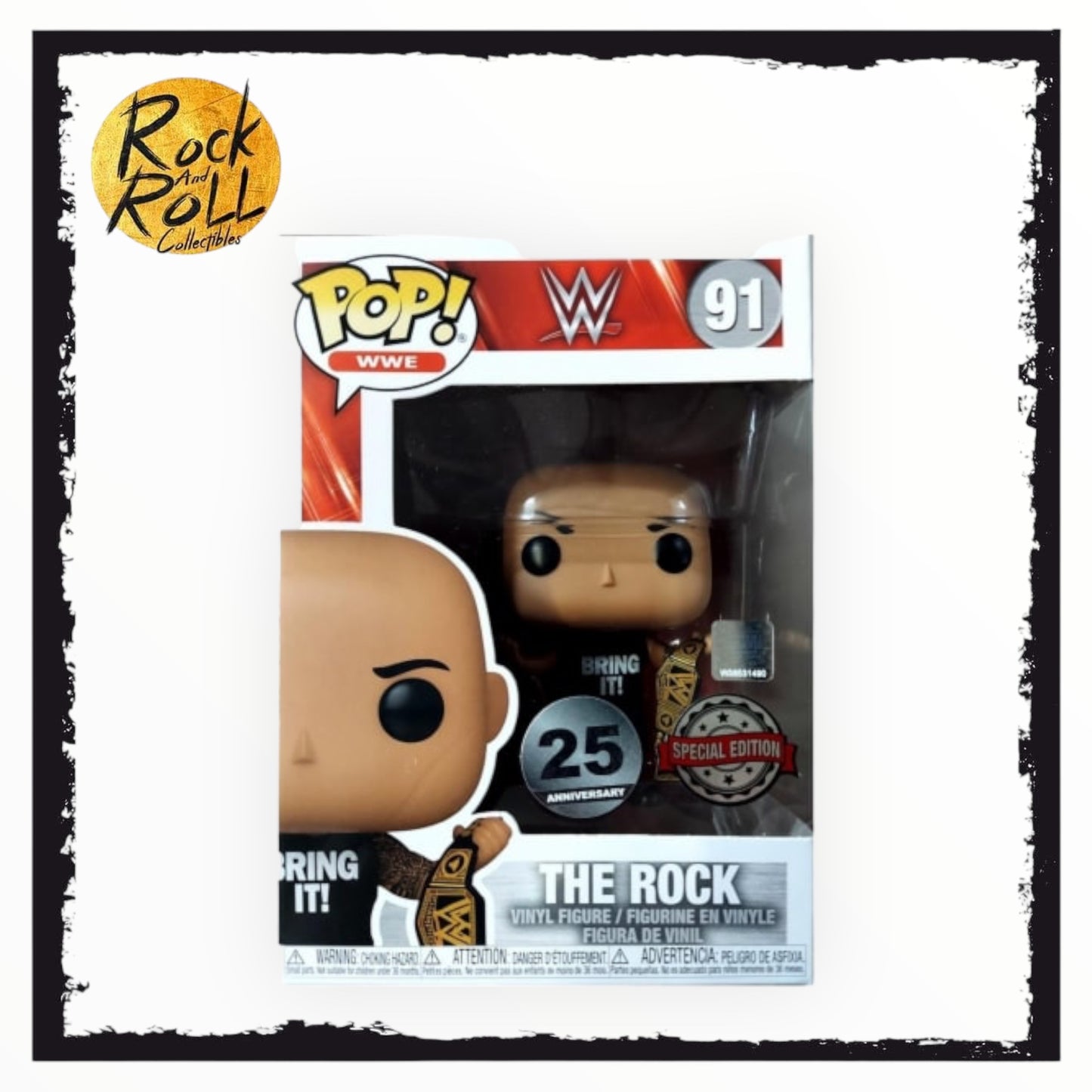 WWE The Rock (with Belt) Funko Pop! #91 Special Edition