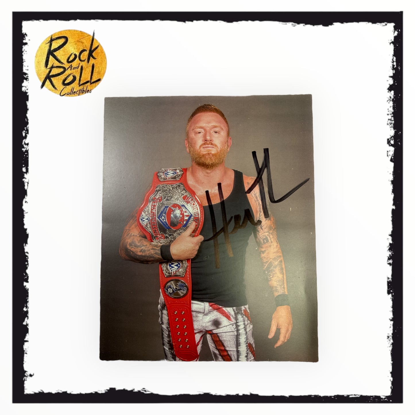 Major Wrestling Figure Podcast Collectors Box - Heath Slater signed Print