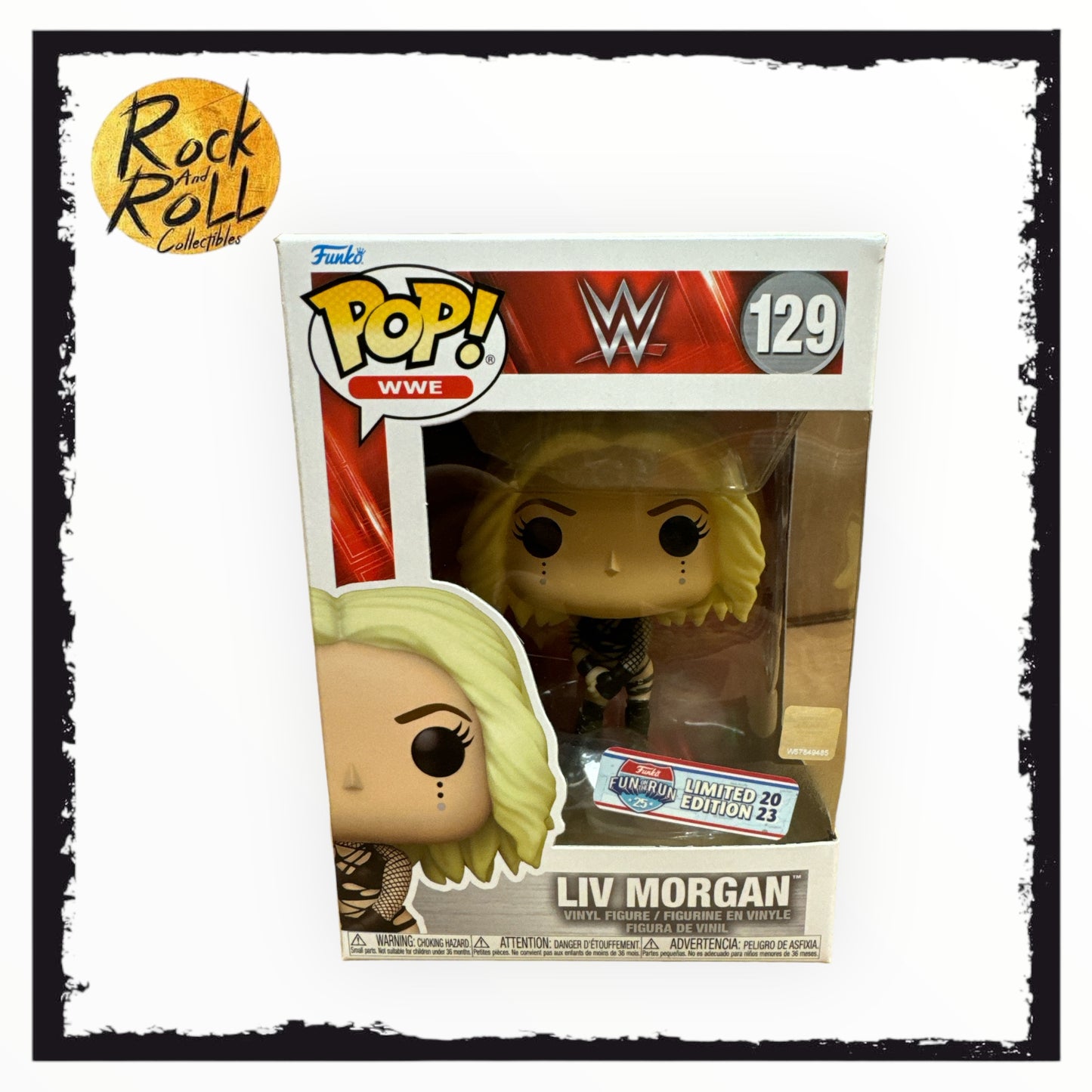 Damaged Window/Sticker - WWE Liv Morgan Funko Pop! #129 2023 Fun On The Run