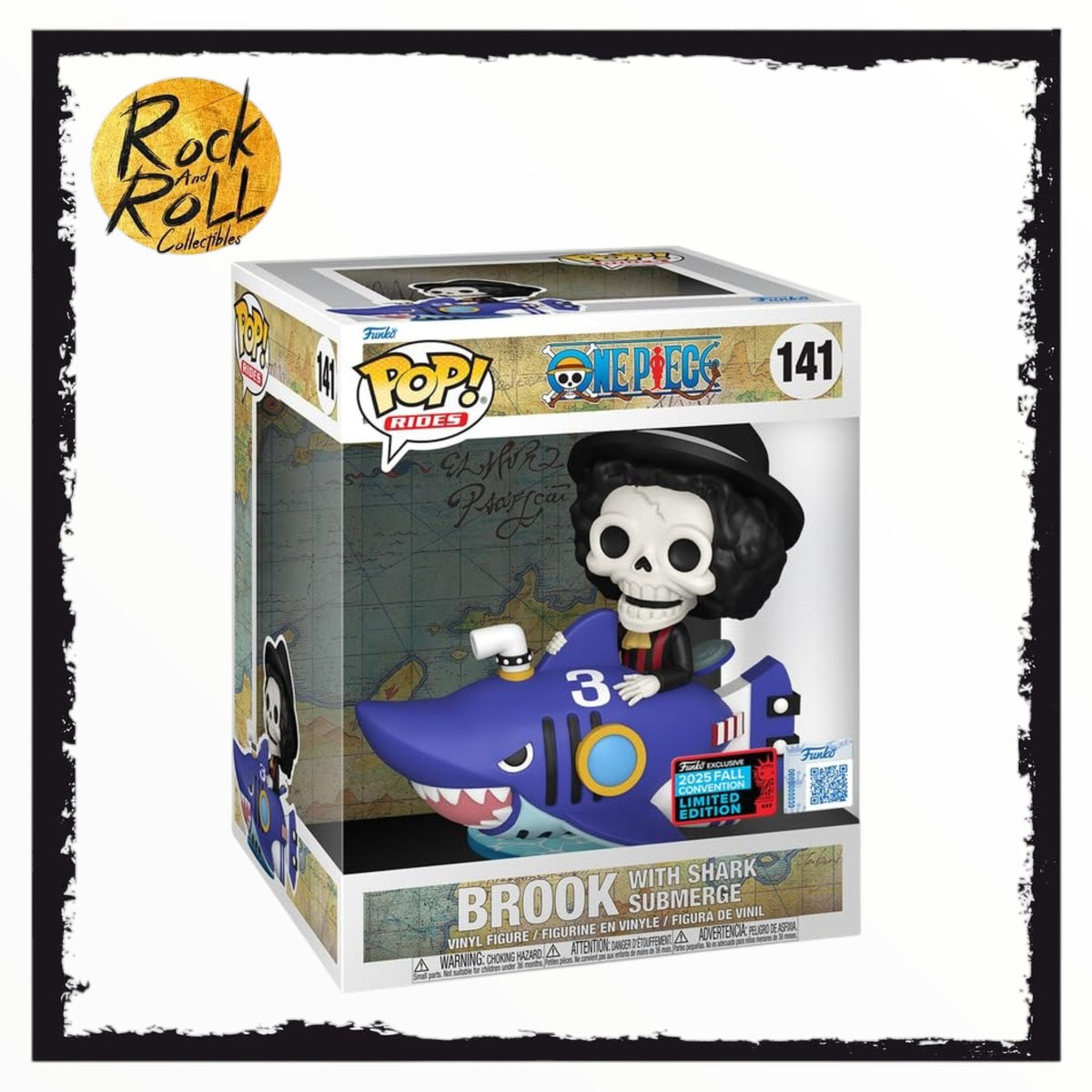 One Piece - Brook with Shark Submerge Funko Pop! Rides #141 NYCC Fall Convention