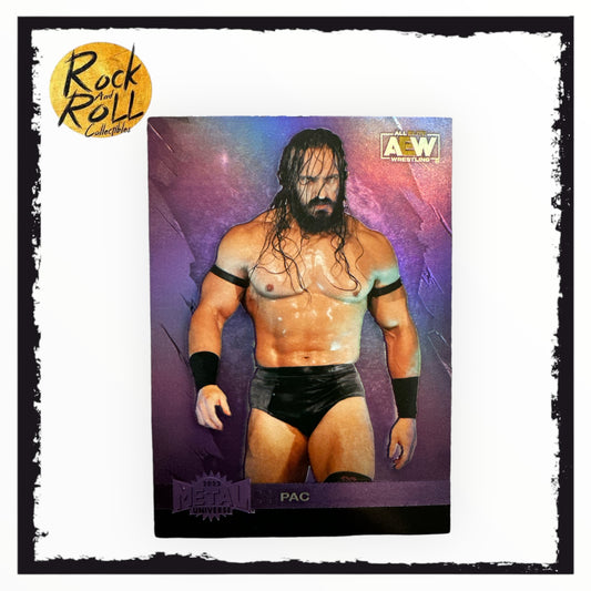 2022 Skybox Metal Universe AEW All Elite Wrestling Purple Spectrum 194/199 Pac #56