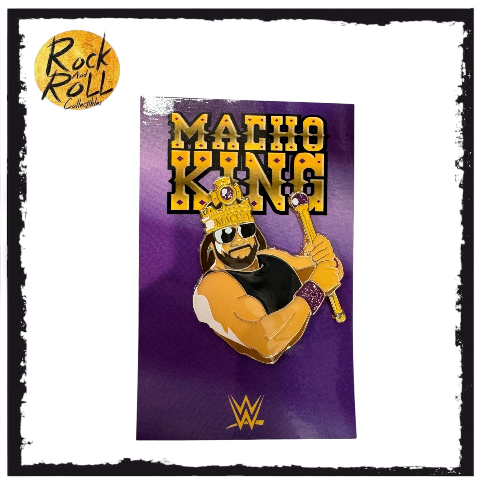 Macho Man Rocks WWE Macho Man - Macho King Box Glitter Enamel Pin – rock and roll ...