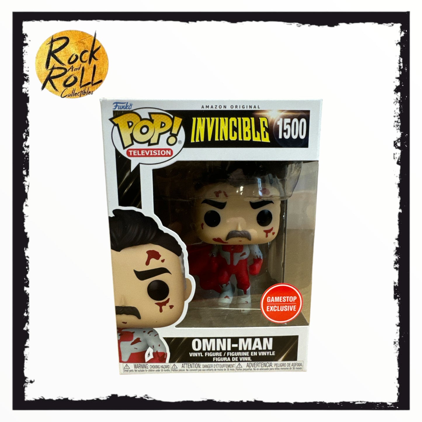 Box Damage - Invincible - Omni-Man Bloody Funko Pop! #1500 GameStop Exclusive