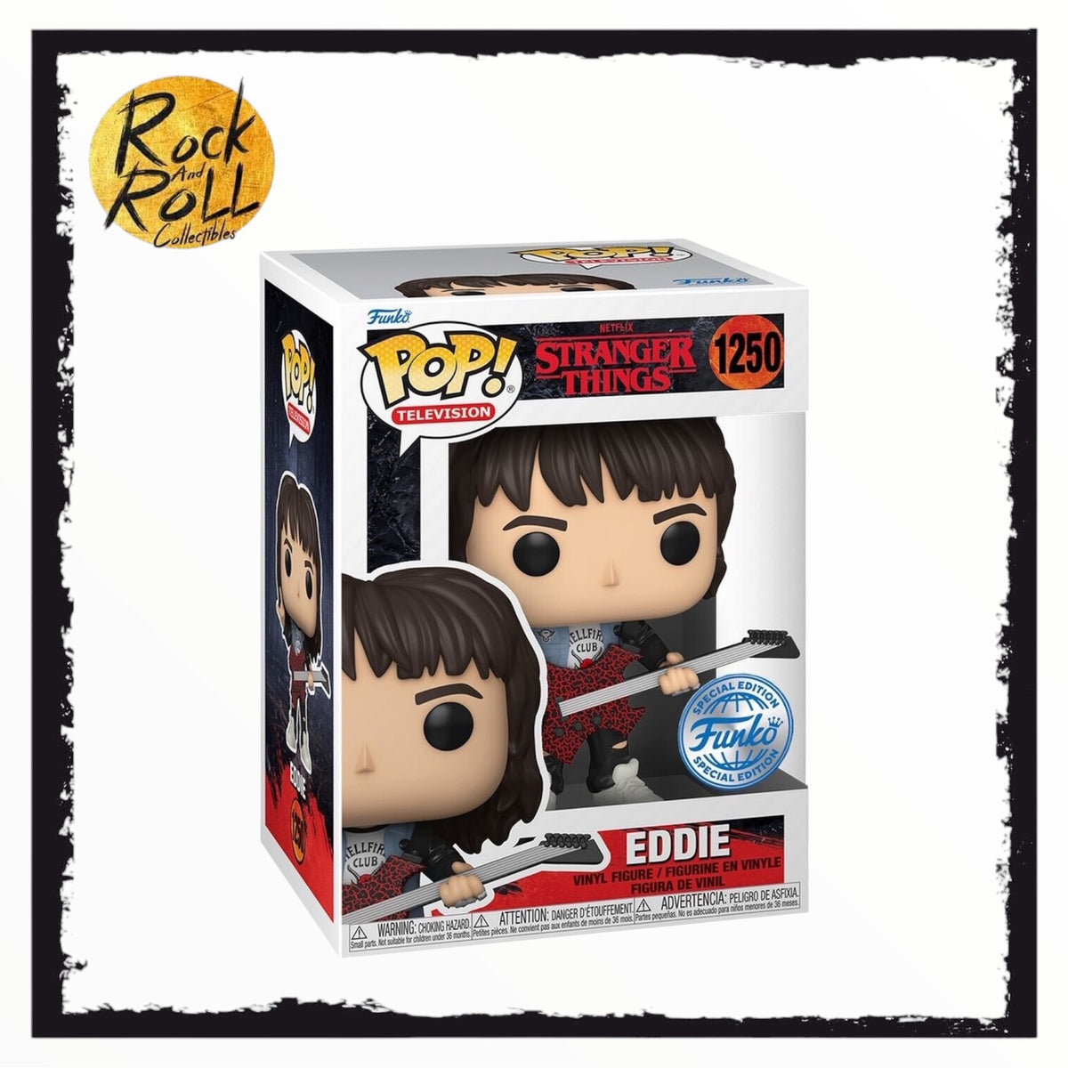Stranger Things Eddie Funko Pop! #1250 Special Edition Condition 8/10