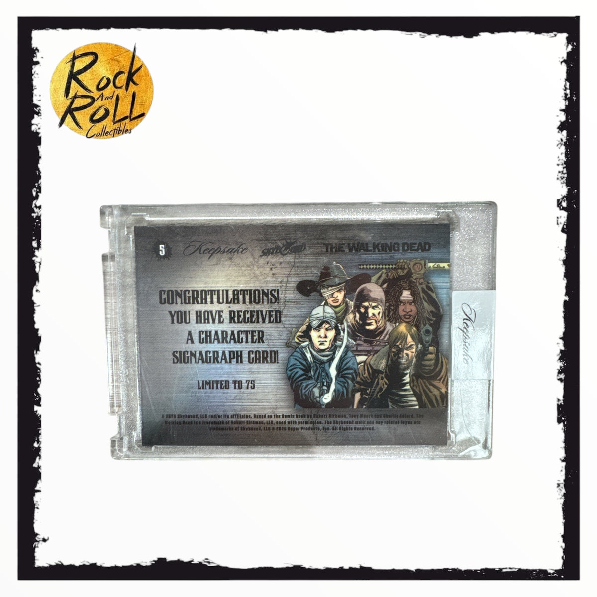 The Walking Dead Encased Trading Card - Abraham Ford Laser Signagraph Limited /75