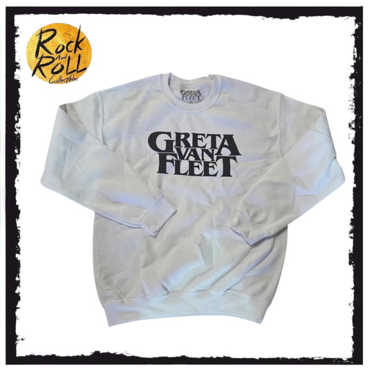 Greta Van Fleet White Crew Neck Sweatshirt