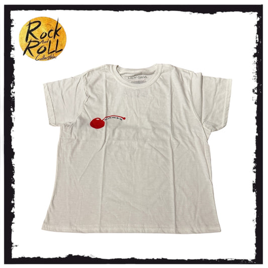Blackpink x Lady Gaga Collab Ice Cream White Crop Top Official T-Shirt