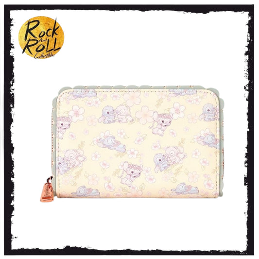 Loungefly Disney Cute Stitch Cherry Blossom Zip Around Wallet