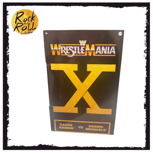 2024 WWE Elite Collection- Wrestlemania X: RAZOR RAMON v. SHAWN MICHAELS Set Damaged Box
