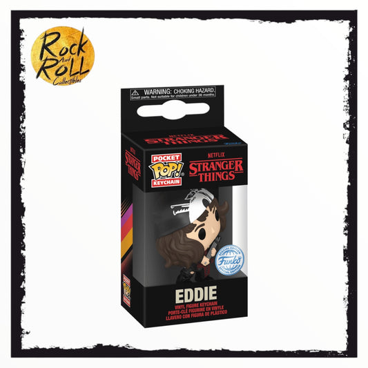 Eddie with Guitar Funko Pop Keychain - Stranger Things