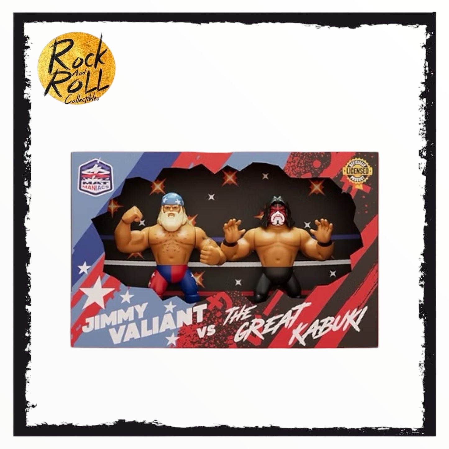 Mat Maniacs JIMMY VALIANT vs THE GREAT KABUKI 2 PACK PRE ORDER