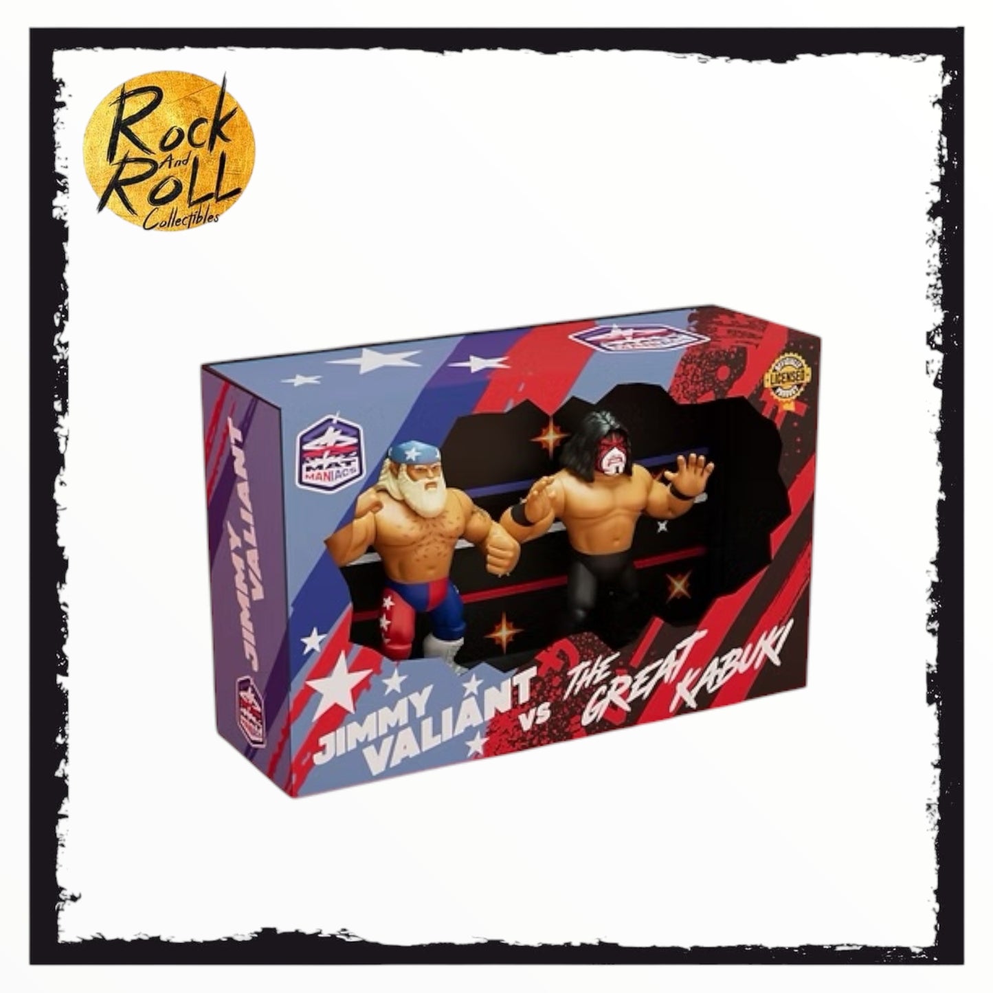 Mat Maniacs JIMMY VALIANT vs THE GREAT KABUKI 2 PACK PRE ORDER