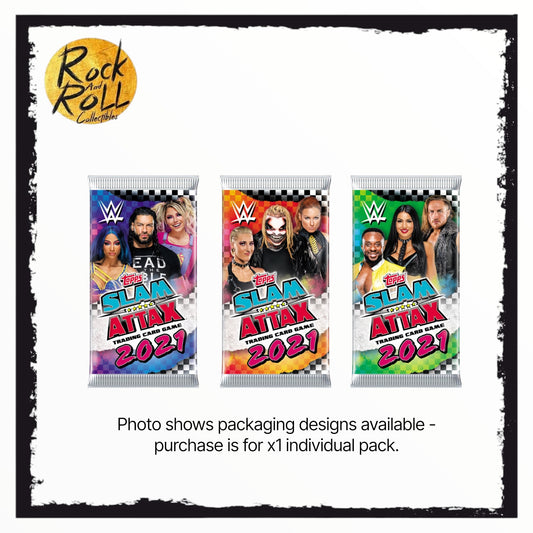 WWE Slam Attax 2021 Trading Cards x1 Sealed Pack