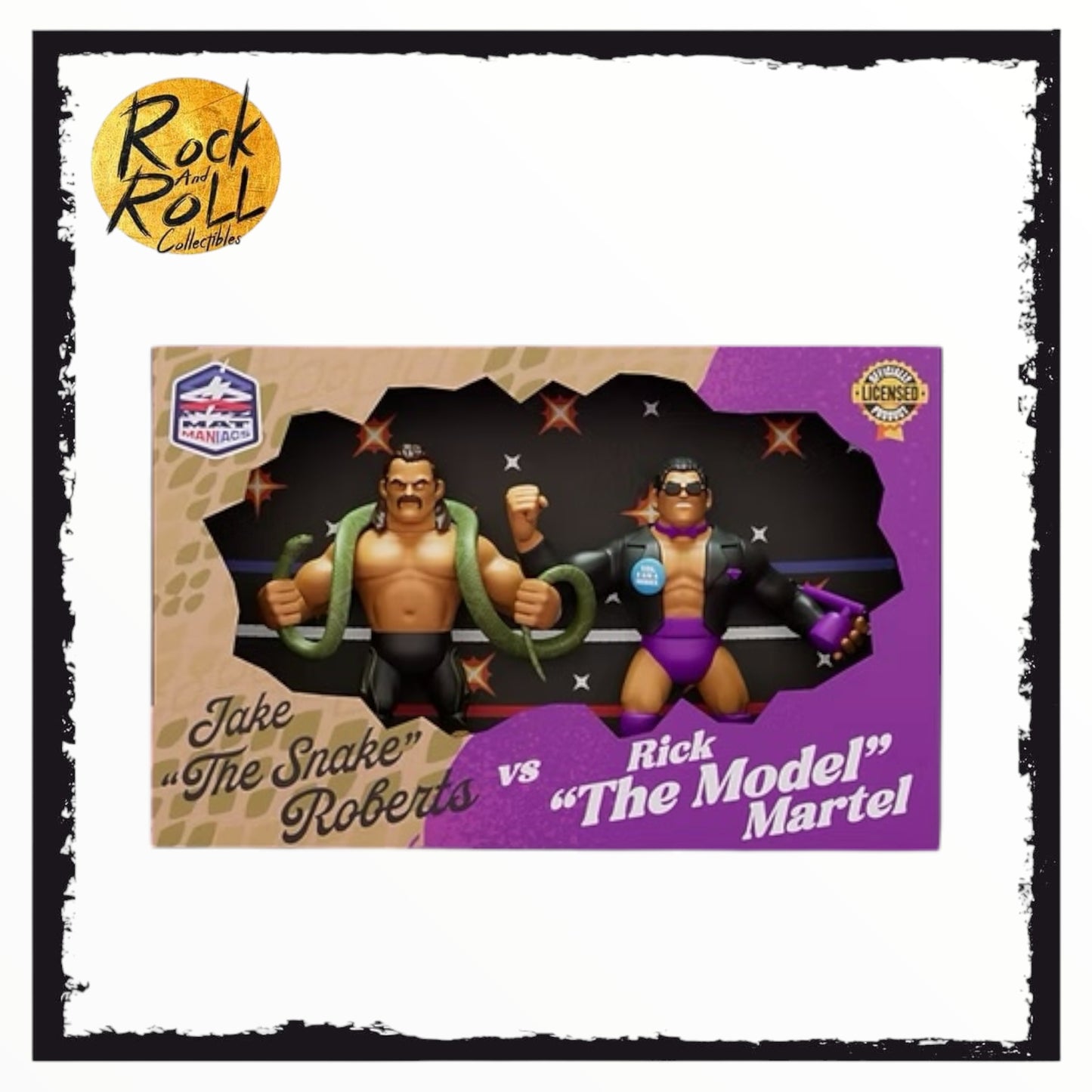 MAT MANIACS JAKE "THE SNAKE" ROBERTS VS RICK MARTEL SET PRE ORDER