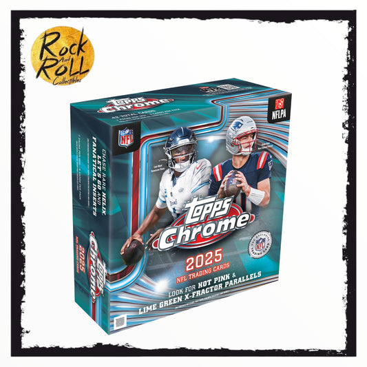 2025 Topps NFL Chrome Football Trading Card Mega Box
