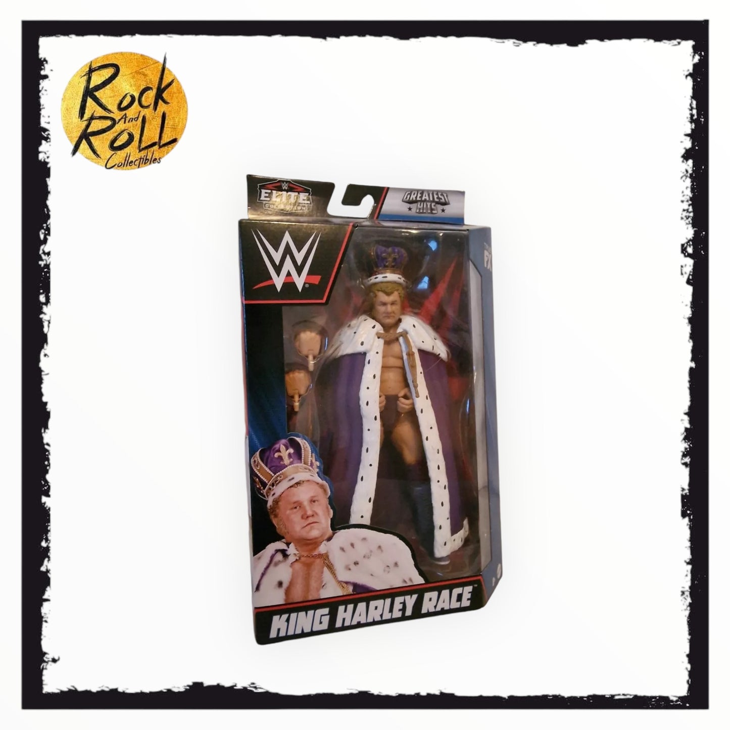 Not Mint Packaging WWE Elite Collection The Greatest Hits - King Harley Race Action Figure