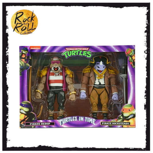 NECA Turtles 7” Pirate Bebop And Rocksteady Scale Action Figure 2 Pack