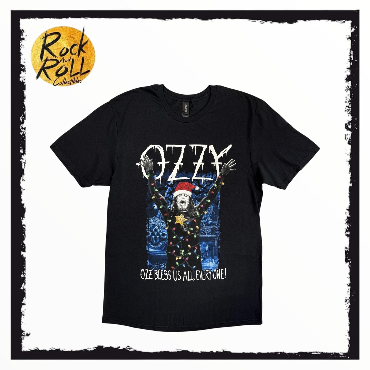 Ozzy Osbourne Unisex T-Shirt: Arms Out Holiday (Black)