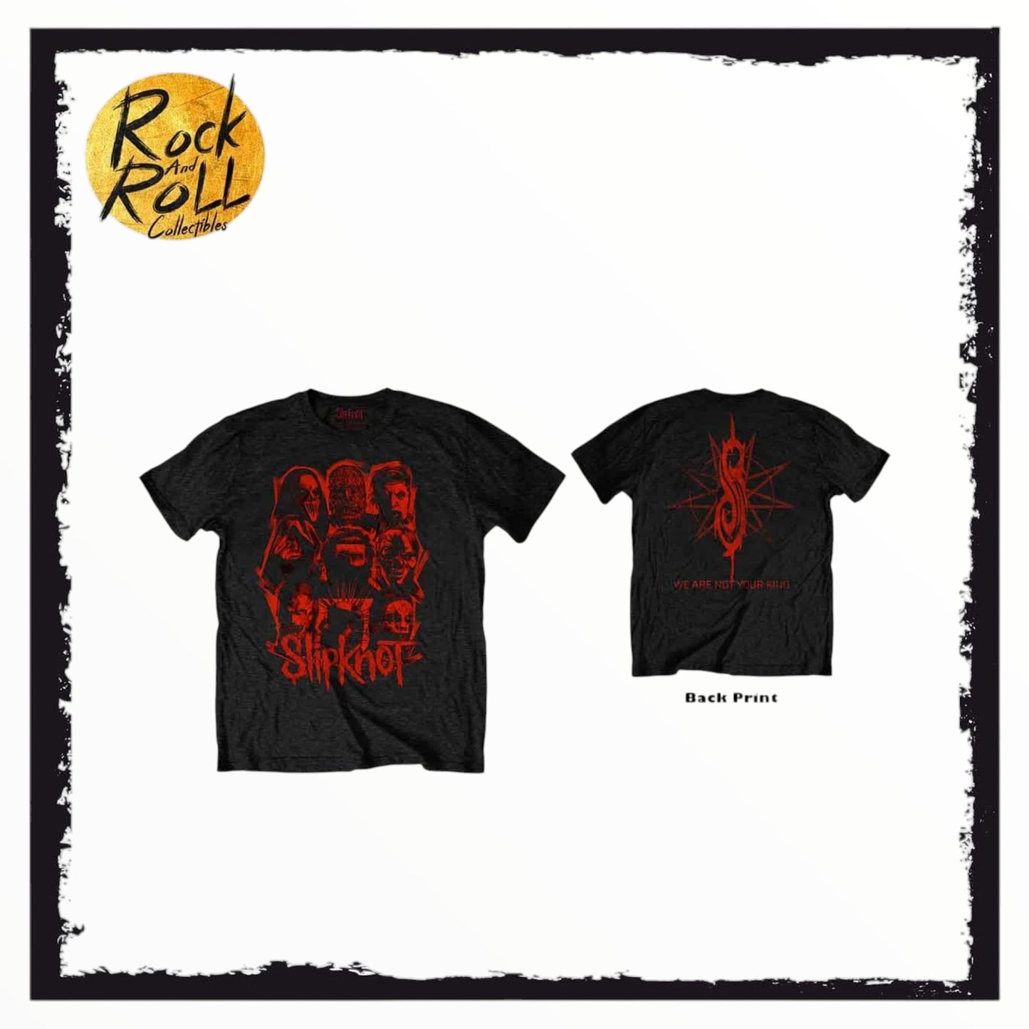Slipknot Unisex T-Shirt: WANYK Red Patch (Black) (Back Print)