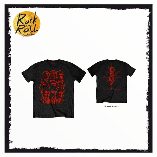Slipknot Unisex T-Shirt: WANYK Red Patch (Black) (Back Print)