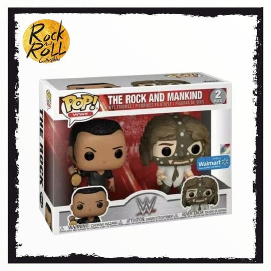 WWE The Rock and Mankind Funko Pop! 2 Pack Walmart Exclusive