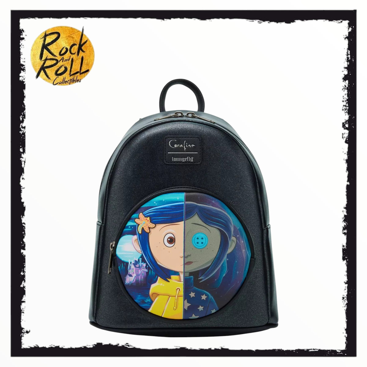 Loungefly Coraline Split Face Iridescent Mini Backpack - US Import