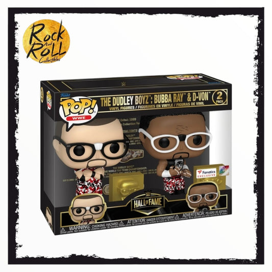 Box Damage - WWE The Dudley Boyz: Bubba Ray & D-Von 2 Pack Funko Pop! Hall of Fame Fanatics Exclusive