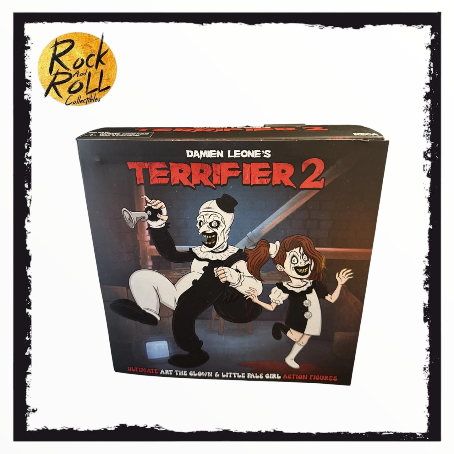 NECA Terrifier 2 Ultimate Art the Clown and The Little Pale Girl 7″ Scale Action Figure 2-Pack