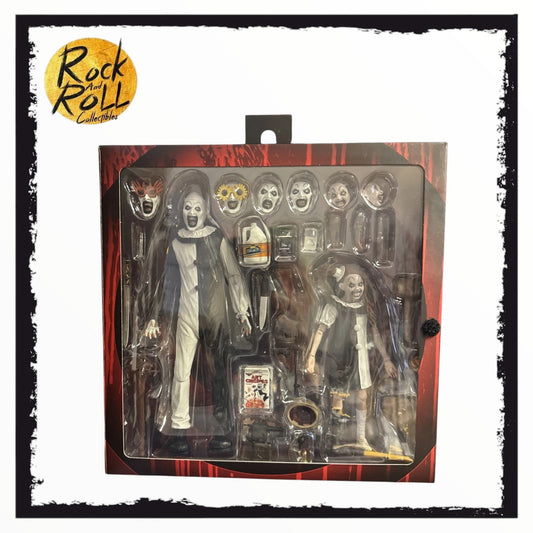 NECA Terrifier 2 Ultimate Art the Clown and The Little Pale Girl 7″ Scale Action Figure 2-Pack