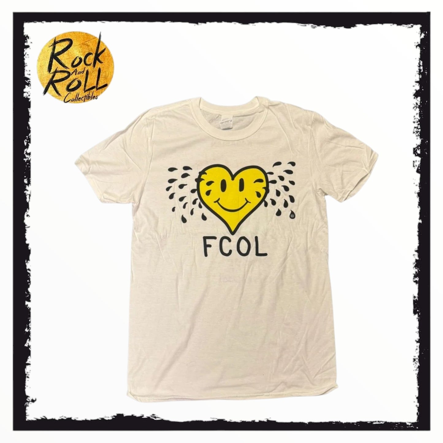 Kasabian - "FCOL" White Official 2017 Tour T-Shirt (Yellow Heart)