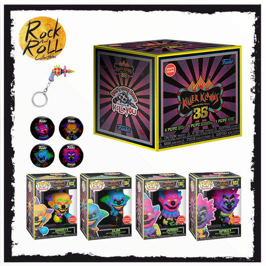 Killer Klowns from Outer Space 35th Anniversary (Black Light Pop! Figures) Collector's Box GameStop Exclusive