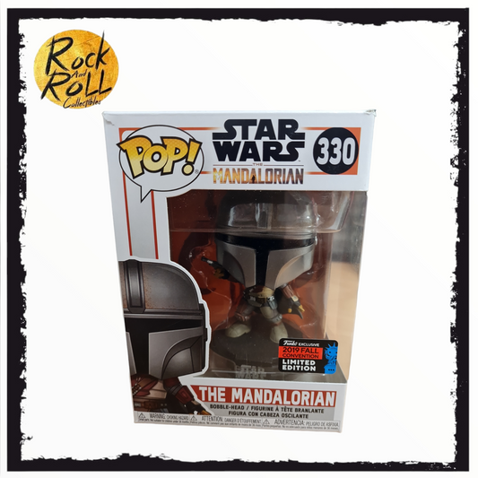 Star Wars - The Mandalorian (w/Blaster) Funko Pop! #330 2019 Fall Convention. Condition 8.5/10