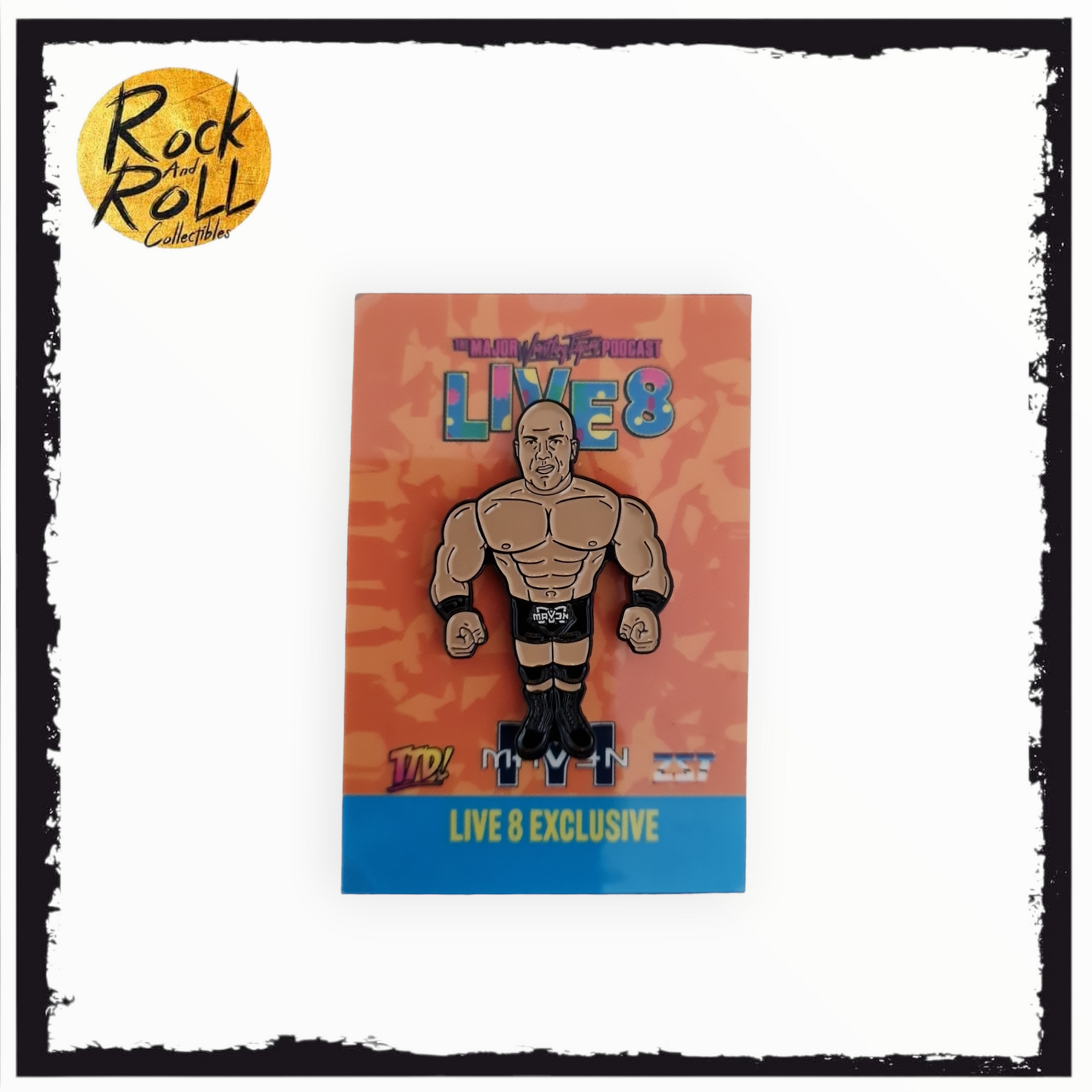 Major Wrestling Figure Podcast Live 8 Exclusive Enamel Pin - Maven