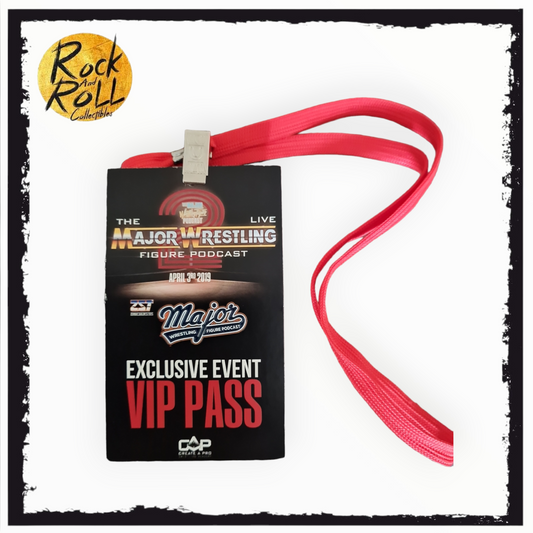 Major Wrestling Figure Podcast Exclusive Event VIP Pass/Pin/Lanyard