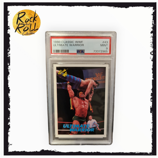 1990 Classic WWF Ultimate Warrior Card #43 - PSA MINT 9