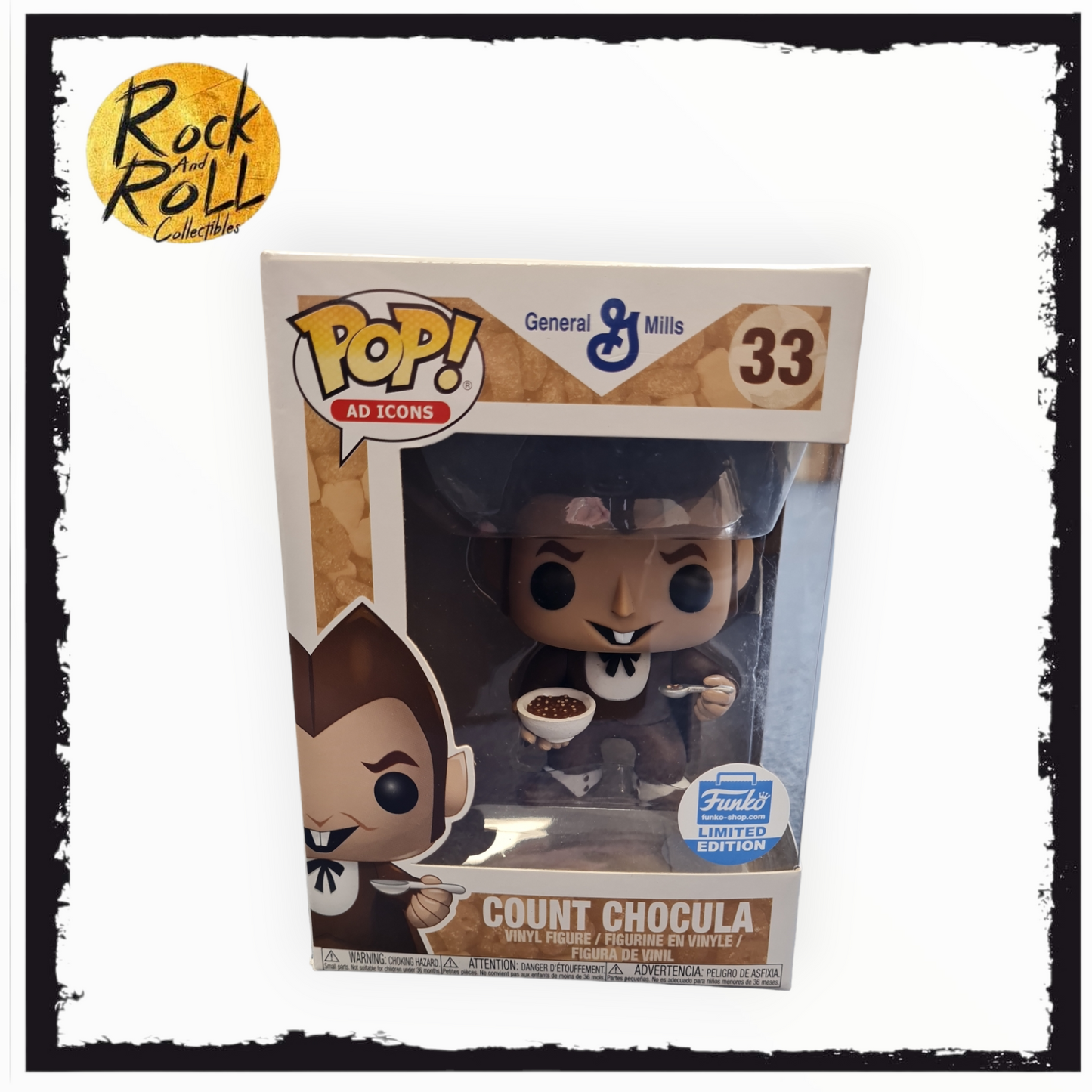 Funko Pop! Ad Icons #33 Count Chocula w/Cereal Funko Shop Limited Edition. Condition 8/10