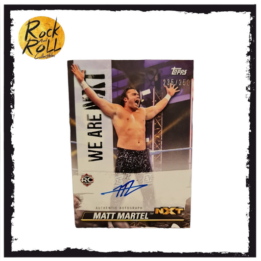 MATT MARTEL RC 2021 Topps WWE NXT A-MM AUTOGRAPH ROOKIE CARD 235/250
