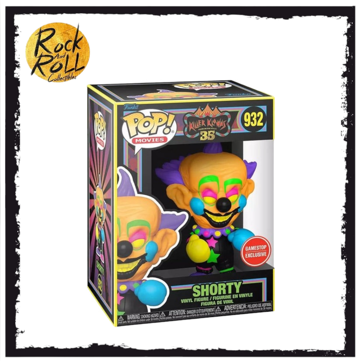 Killer Klowns From Outer-Space - Shorty (Blacklight) Funko Pop! #932 Gamestop Exclusive