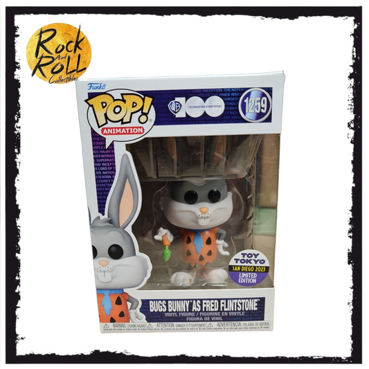 Bugs Bunny as Fred Flintstone Funko Pop! #1259 SDCC 2023 Toy Tokyo Condition 8.75/10