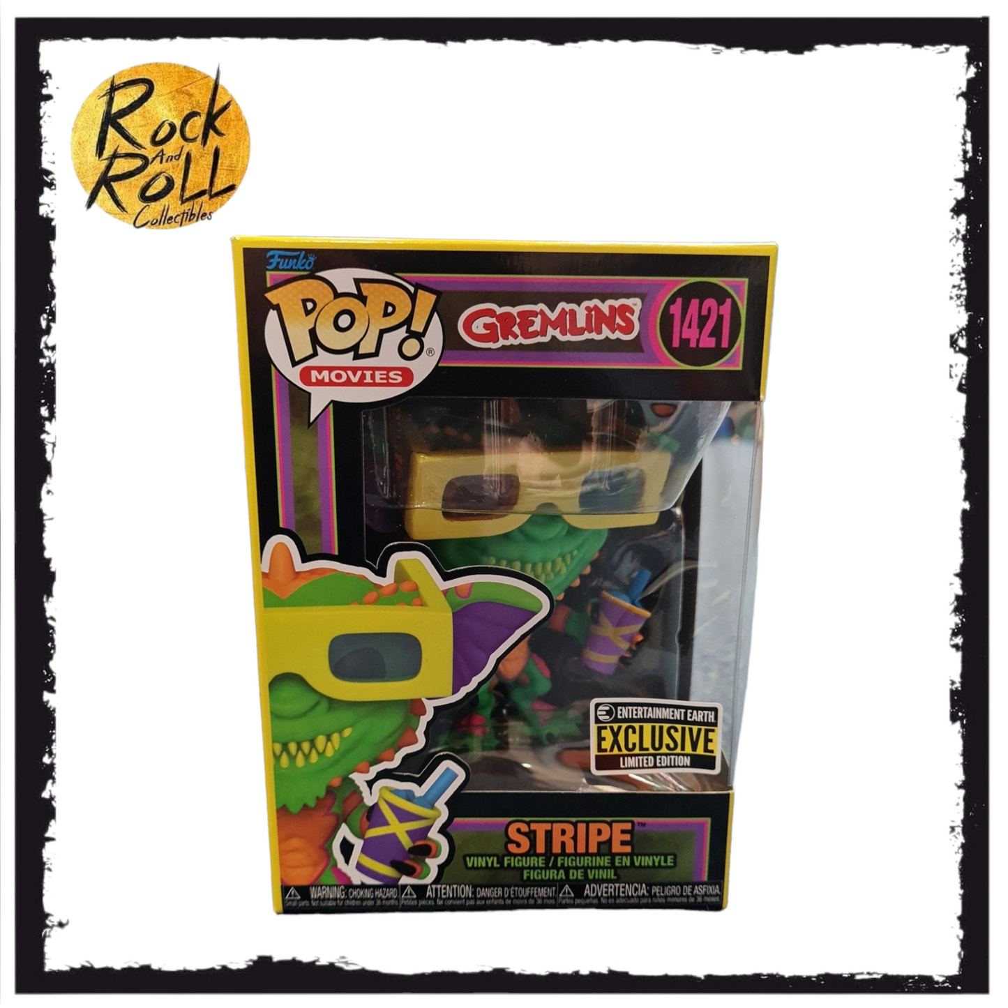 Box Damage - Gremlins - Stripe Blacklight Funko Pop! #1421 Entertainment Earth Exclusive