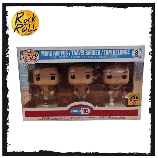 Mark Hoppus/Travis Barker/Tom DoLonge - Blink 182 Funko Pop! Rocks 3 Pack - HT Expo 2022