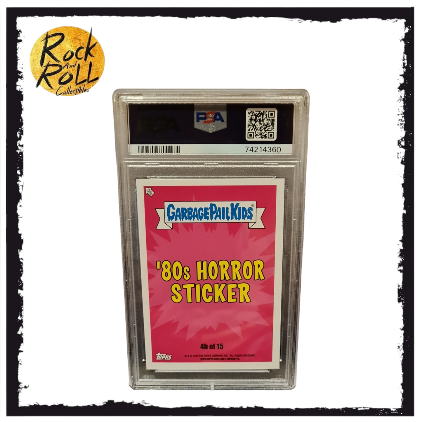 2019 Garbage Pail Kids S2 Roth - Rabid Ralph - '80s Horror Stickers 4b of 15 - PSA GEM MT 10