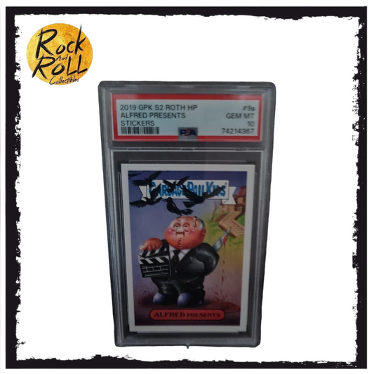 2019 Garbage Pail Kids S2 Roth HP - Alfred Presents - Horror Personality Stickers 9a of 15 - PSA GEM MT 10