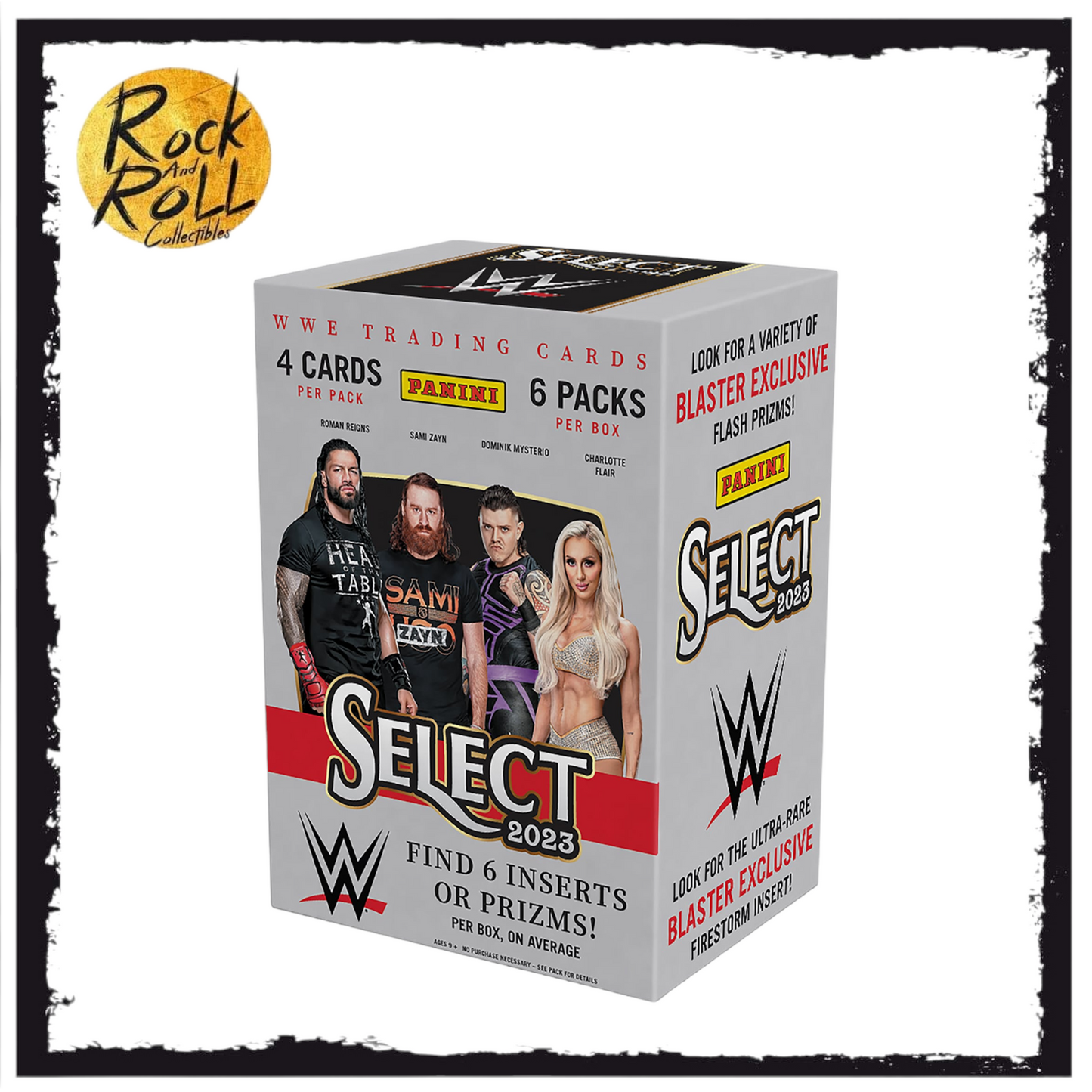 WWE Panini Select 2023 Blaster Box - 4 Cards Per Pack / 6 Packs Per Box
