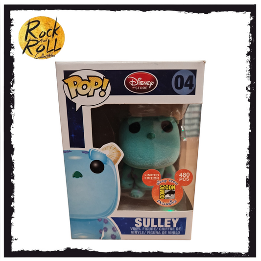 Monsters Inc - Sulley (Flocked) Funko Pop! #04 Red Logo Disney Store Exclusive 480pcs - Condition 7.5/10