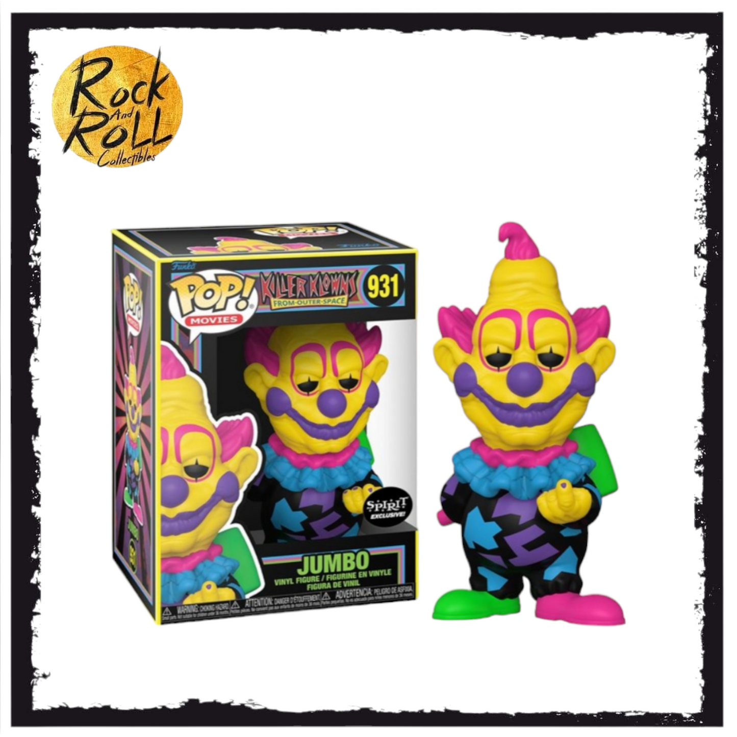 Killer Klowns From Outer-Space - Jumbo Blacklight Funko Pop! #931 Spirit Halloween Exclusive