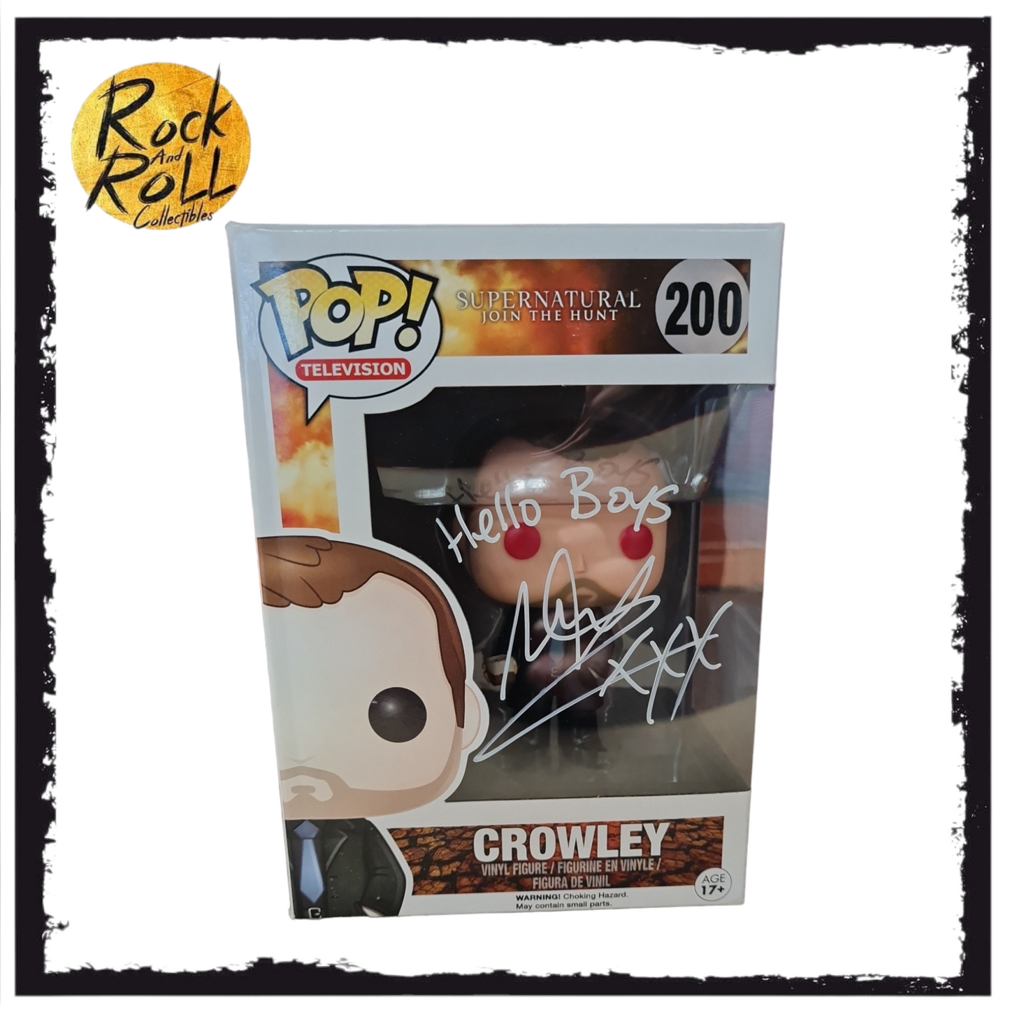 Supernatural - Crowley Signed by Mark Sheppard Funko Pop! #200 Supernova COA Condition 7.75/10