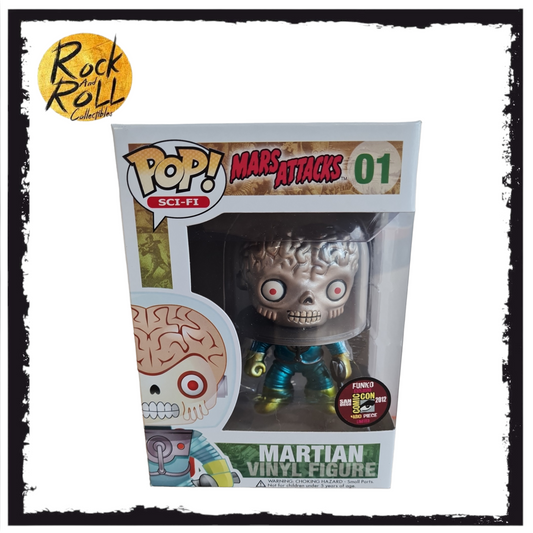 Mars Attacks - Martian (Metallic) Funko Pop! #01 SDCC 2012 LE480pcs Condition 7.5/10