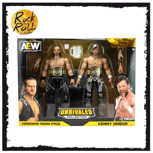Box Damage - AEW Unrivaled Tag Team Pack - Kenny Omega & Hangman Adam Page - US Import