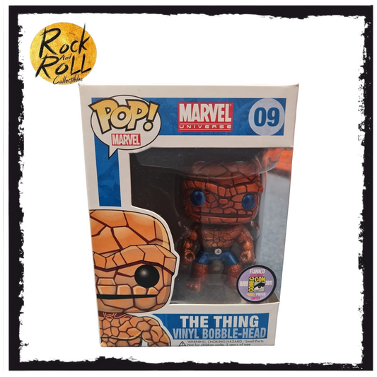 Marvel Universe - The Thing (Blue Eyes, Metallic) SDCC 2011 LE 480pcs. Condition 9/10 Funko Pop! #09